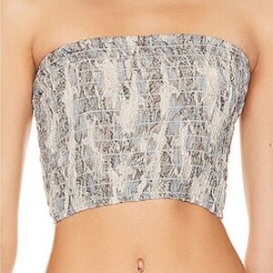 MISA Los Angeles Roksana Bandeau in Spring Python - XS or Large - NWT